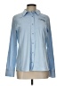 DSG Solid Blue Long Sleeve Blouse Size L - photo 1