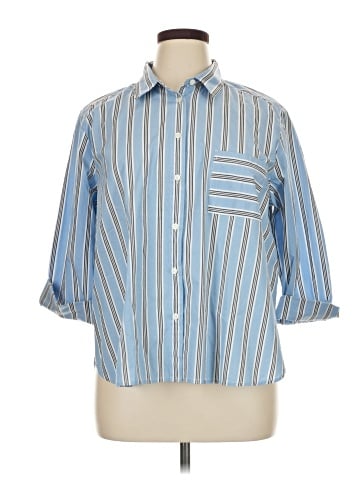 Ann Taylor LOFT 3/4 Sleeve Button-Down Shirt (view 1)