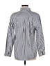 Talbots 100% Cotton Stripes Silver Long Sleeve Button-Down Shirt Size M - photo 2