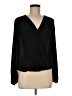 Bellatrix 100% Polyester Black Long Sleeve Blouse Size M - photo 1