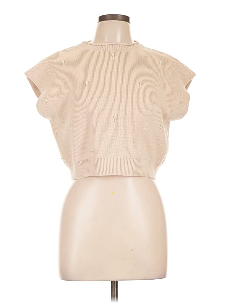 Pre-owned Mable Sweater Vest In Tan