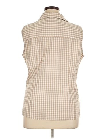 Basic Editions Sleeveless Button-Down Shirt (view 2)