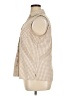 Basic Editions Checkered-gingham Tan Sleeveless Button-Down Shirt Size XL - photo 5