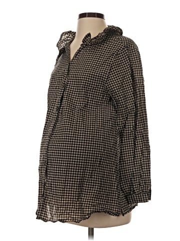 Old Navy - Maternity Long Sleeve Button-Down Shirt (view 1)