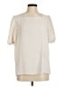 Ann Taylor LOFT 100% Polyester Ivory Short Sleeve Blouse Size M - photo 1