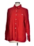 Studio Works 100% Linen Solid Red Long Sleeve Button-Down Shirt Size L - photo 1