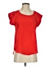 Pink Rose 100% Polyester Red Short Sleeve Top Size S - photo 1