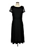 Perceptions Solid Black Cocktail Dress Size L - photo 1