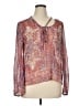 Ecru Paisley Pink Long Sleeve Blouse Size XL - photo 1