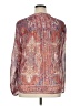 Ecru Paisley Pink Long Sleeve Blouse Size XL - photo 2