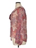 Ecru Paisley Pink Long Sleeve Blouse Size XL - photo 5