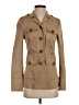 Tory Burch 100% Cotton Color Block Solid Tan Trenchcoat Size XS - photo 1