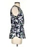 Banana Republic 100% Polyester Silver Sleeveless Blouse Size S - photo 4