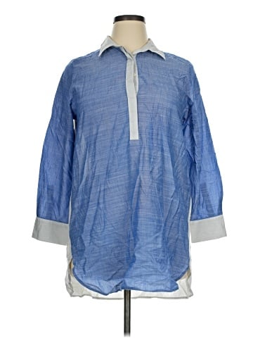 Ann Taylor 3/4 Sleeve Button-Down Shirt (view 1)