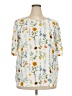 Remade 100% Polyester White 3/4 Sleeve Blouse Size 2X - photo 1