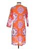 Echo Print Orange Casual Dress Size S - photo 2