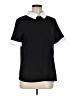 Unbranded 100% Polyester Color Block Black Short Sleeve Top Size 6 - photo 1
