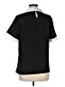Unbranded 100% Polyester Color Block Black Short Sleeve Top Size 6 - photo 2