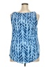Eddie Bauer 100% Rayon Blue Sleeveless Blouse Size 2X - photo 2