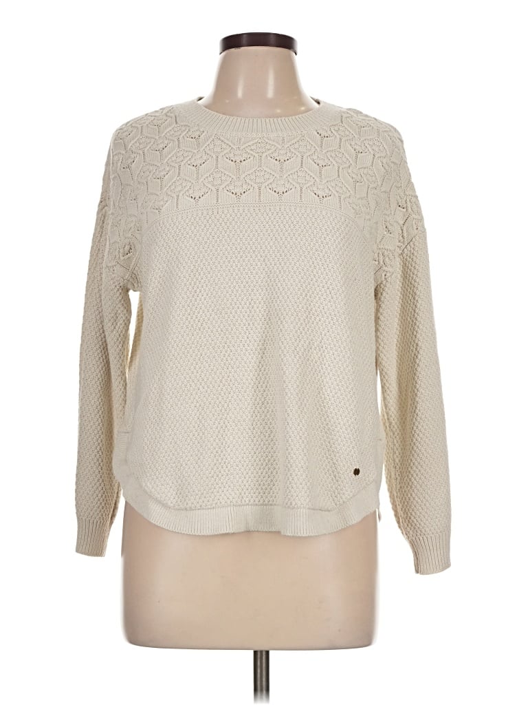 Pre-owned Fat Face Pullover Sweater In Ivory