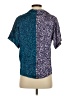 Tiny Color Block Blue Short Sleeve Blouse Size S - photo 2