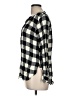 Universal Thread 100% Rayon Checkered-gingham Black Long Sleeve Blouse Size M - photo 5