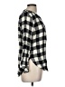 Universal Thread 100% Rayon Checkered-gingham Black Long Sleeve Blouse Size M - photo 4