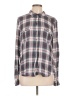 Paige 100% Viscose Plaid Gray Long Sleeve Button-Down Shirt Size L - photo 1