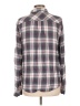 Paige 100% Viscose Plaid Gray Long Sleeve Button-Down Shirt Size L - photo 2