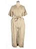 Everlane 100% Flax Solid Tan Jumpsuit Size 16 - photo 1