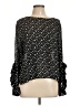 H&M 100% Viscose Black Long Sleeve Blouse Size 10 - photo 1