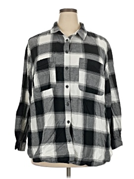 Ava & Viv 3/4 Sleeve Button-Down Shirt (view 1)