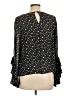 H&M 100% Viscose Black Long Sleeve Blouse Size 10 - photo 2