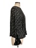 H&M 100% Viscose Black Long Sleeve Blouse Size 10 - photo 4
