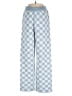 OAK + FORT Checkered-gingham Blue Casual Pants Size XS - photo 1
