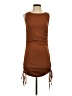 BTFBM Solid Brown Casual Dress Size S - photo 1