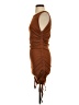 BTFBM Solid Brown Casual Dress Size S - photo 5