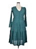 Assorted Brands Chevron-herringbone Teal Casual Dress Size L - photo 1