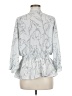 Sweet Rain 100% Polyester Gray 3/4 Sleeve Blouse Size M - photo 2