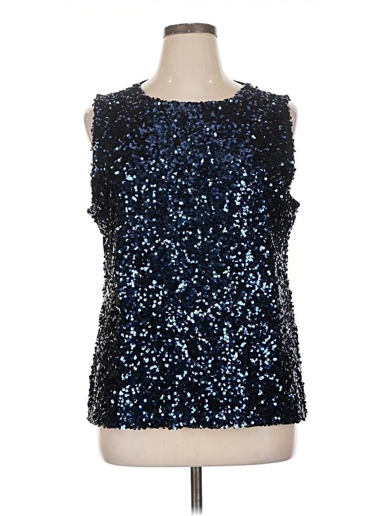 Pre-owned Talbots Sleeveless Blouse In Blue