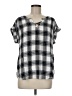 Aventura 100% Polyester Gray Short Sleeve Blouse Size M - photo 1