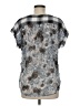 Aventura 100% Polyester Gray Short Sleeve Blouse Size M - photo 2