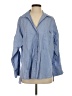 Zara Blue 3/4 Sleeve Button-Down Shirt Size S - photo 1