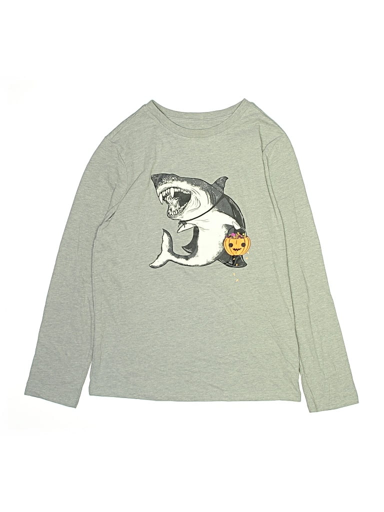 Pre-owned Cat & Jack Kids' Long Sleeve T-shirt In Gray