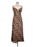 FLORET STUDIOS 100% Polyester Floral Brown Casual Dress Size M - photo 1
