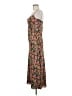 FLORET STUDIOS 100% Polyester Floral Brown Casual Dress Size M - photo 5