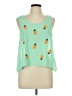 Dainty Hooligan 100% Polyester Green Sleeveless Blouse Size L - photo 1