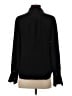 J.Crew 100% Silk Black Long Sleeve Silk Top Size 4 - photo 2