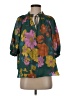 Current Air 100% Polyester Green 3/4 Sleeve Blouse Size S - photo 1