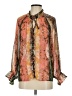 Dress Forum 100% Polyester Orange Long Sleeve Blouse Size S - photo 1
